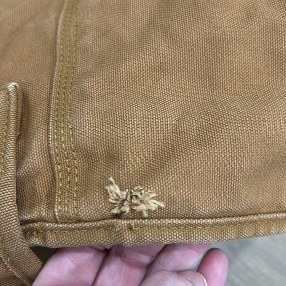 CARHARTT -- BROWN - SIZE MEDIUM - DUCK INSULATED DOG CHORE COAT JACKET Velcro - Picture 3 of 12